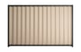 Good Neighbour Wavelok 2100mm High Fence Panel Sheet: Merino, Post/Track: Gun Metal Grey