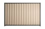 Good Neighbour Wavelok 2100mm High Fence Panel Sheet: Merino, Post/Track: Slate Grey