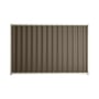 Good Neighbour® Wavelok® 1200mm High Fence Panel Sheet: Banyan Brown Post/Track: Off White