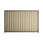 Good Neighbour® Wavelok® 1200mm High Fence Panel Sheet: Merino Post/Track: Banyan Brown