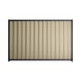 Good Neighbour® Wavelok® 1200mm High Fence Panel Sheet: Merino Post/Track: Dark Stone
