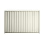 Good Neighbour® Wavelok® 1200mm High Fence Panel Sheet: Off White Post/Track: Moss Vale Sand