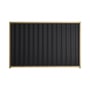 Good Neighbour® Wavelok® 1500mm High Fence Panel Sheet: Gun Metal Grey Post/Track: Wheat