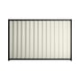 Good Neighbour® Wavelok® 1500mm High Fence Panel Sheet: Off White Post/Track: Gun Metal Grey