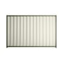 Good Neighbour® Wavelok® 1500mm High Fence Panel Sheet: Off White Post/Track: Mist Green