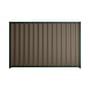 Good Neighbour® Wavelok® 1800mm High Fence Panel Sheet: Banyan Brown Post/Track: Caulfield Green