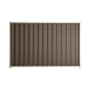 Good Neighbour® Wavelok® 1800mm High Fence Panel Sheet: Banyan Brown Post/Track: Off White
