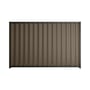 Good Neighbour® Wavelok® 1800mm High Fence Panel Sheet: Banyan Brown Post/Track: Slate Grey