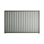 Good Neighbour® Wavelok® 1800mm High Fence Panel Sheet: Gull Grey Post/Track: Banyan Brown