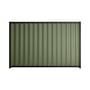 Good Neighbour® Wavelok® 1800mm High Fence Panel Sheet: Mist Green Post/Track: Gun Metal Grey