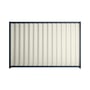 Good Neighbour® Wavelok® 1800mm High Fence Panel Sheet: Off White Post/Track: Mountain Blue