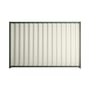 Good Neighbour® Wavelok® 1800mm High Fence Panel Sheet: Off White Post/Track: Rivergum