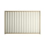 Good Neighbour® Wavelok® 1800mm High Fence Panel Sheet: Off White Post/Track: Wheat