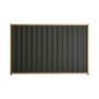 Good Neighbour® Wavelok® 1800mm High Fence Panel Sheet: Slate Grey Post/Track: Wheat