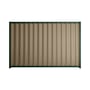 Good Neighbour® Wavelok® 2100mm High Fence Panel Sheet: Beige Post/Track: Caulfield Green