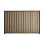 Good Neighbour® Wavelok® 2100mm High Fence Panel Sheet: Beige Post/Track: Gun Metal Grey