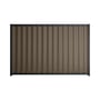 Good Neighbour® Wavelok® 2100mm High Fence Panel Sheet: Banyan Brown Post/Track: Dark Stone