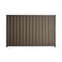 Good Neighbour® Wavelok® 2100mm High Fence Panel Sheet: Banyan Brown Post/Track: Granite