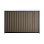 Good Neighbour® Wavelok® 2100mm High Fence Panel Sheet: Banyan Brown Post/Track: Mountain Blue