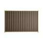Good Neighbour® Wavelok® 2100mm High Fence Panel Sheet: Banyan Brown Post/Track: Primrose
