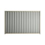 Good Neighbour® Wavelok® 2100mm High Fence Panel Sheet: Gull Grey Post/Track: Merino