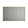 Good Neighbour® Wavelok® 2100mm High Fence Panel Sheet: Gull Grey Post/Track: Wheat