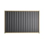 Good Neighbour® Wavelok® 2100mm High Fence Panel Sheet: Granite Post/Track: Wheat