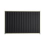 Good Neighbour® Wavelok® 2100mm High Fence Panel Sheet: Gun Metal Grey Post/Track: Moss Vale Sand