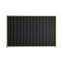 Good Neighbour® Wavelok® 2100mm High Fence Panel Sheet: Gun Metal Grey Post/Track: Primrose