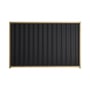 Good Neighbour® Wavelok® 2100mm High Fence Panel Sheet: Gun Metal Grey Post/Track: Wheat