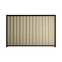 Good Neighbour® Wavelok® 2100mm High Fence Panel Sheet: Merino Post/Track: Ebony