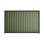 Good Neighbour® Wavelok® 2100mm High Fence Panel Sheet: Mist Green Post/Track: Ebony