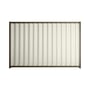 Good Neighbour® Wavelok® 2100mm High Fence Panel Sheet: Off White Post/Track: Banyan Brown
