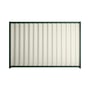Good Neighbour® Wavelok® 2100mm High Fence Panel Sheet: Off White Post/Track: Caulfield Green