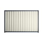 Good Neighbour® Wavelok® 2100mm High Fence Panel Sheet: Off White Post/Track: Mountain Blue