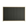 Good Neighbour® Wavelok® 2100mm High Fence Panel Sheet: Slate Grey Post/Track: Wheat