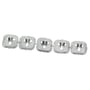 Dunnings 30 x 30mm Foil Fasteners Strip of 5