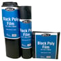 Poly Pre-Packed Builders Sheet 2m x 20m x 200UM Black IR2 Medium Impact