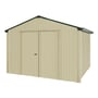 Handi-Heritage Shed H3 3.30X3.30 Roof:Caulfield Green Wall:Primrose Gable End Double Door