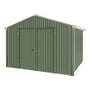 Handi-Heritage Shed H3 3.30X3.30 Roof:Merino Wall:Rivergum Gable End Double Door