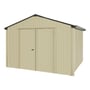 Handi-Heritage Shed H3 3.30X3.30 Roof:Slate Grey Wall:Primrose Gable End Double Door