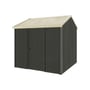 Handi-Heritage Shed H1 2.54X2.52 Roof:Primrose Wall:Slate Grey Front/Rear Single Door