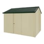 Handi-Heritage Shed H2 3.30X2.52 Roof:Caulfield Green Wall:Primrose Front/Rear Single Door