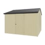 Handi-Heritage Shed H3 3.30X3.30 Roof:Gun Metal Grey Wall:Primrose Front/Rear Single Door