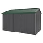 Handi-Heritage Shed H4 3.96X2.52 Roof:Caulfield Green Wall: Gun Metal Grey Front/Rear Single Door