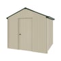 Handi-Heritage Shed H1 2.54X2.52 Roof:Caulfield Green Wall:Merino Gable End Single Door