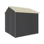 Handi-Heritage Shed H1 2.54X2.52 Roof:Primrose Wall:Gun Metal Grey Gable End Single Door