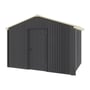 Handi-Heritage Shed H2 3.30X2.52 Roof:Primrose Wall:Gun Metal Grey Gable End Single Door