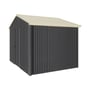 Handi-Heritage Shed H2 3.30X2.52 Roof:Primrose Wall:Gun Metal Grey Gable End Single Door
