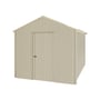 Handi-Heritage Shed H4 3.96X2.52 Roof:Primrose Wall:Merino Gable End Single Door